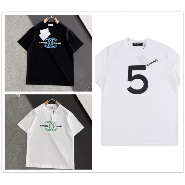 シャネルブランド tシャツChanel レディースメンズ ペアカップル 20代 30代40代 半袖 tシャツ 激安 パロディ tシャツ ブランド 上着トップス