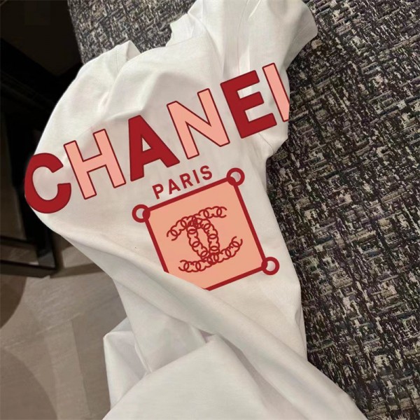 Chanel シャネルtシャツハイブランド夏ハイブランドtシャツ偽物レディースメンズブランドtシャツオーバーサイズ夏tシャツブランドかわいい トップス 男女 カップルオススメファッション豪華感