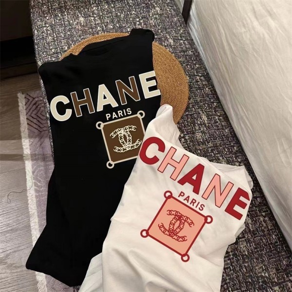 Chanel シャネルtシャツハイブランド夏ハイブランドtシャツ偽物レディースメンズブランドtシャツ上着カジュアル韓国 パチモン tシャツ