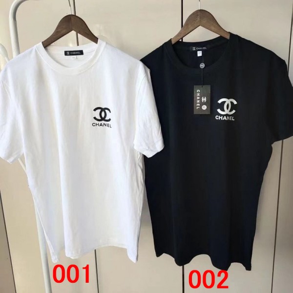 Chanel シャネルブランドtシャツカットソー コピーブランドtシャツオーバーサイズブランドtシャツ高品質Tシャツカットソーペアカップル