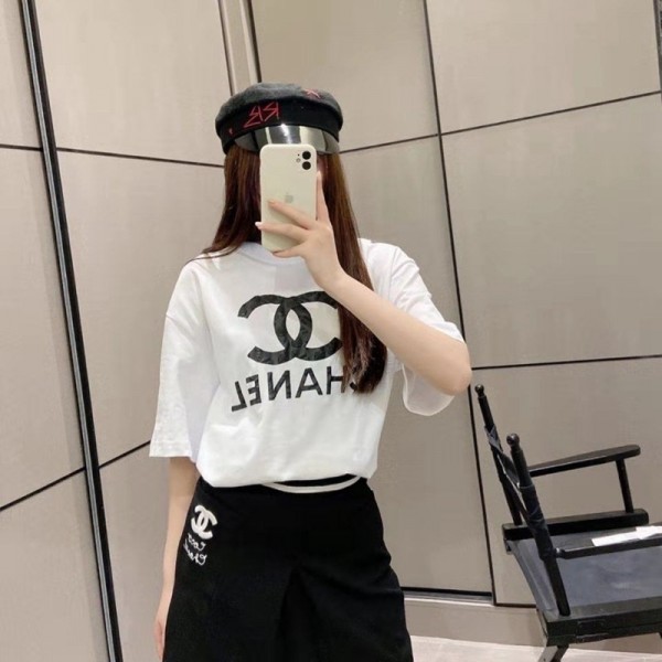 Chanel シャネルブランド半袖tシャツハイブランドtシャツ偽物レディースメンズ夏tシャツブランドかわいい大人の上質Tシャツ