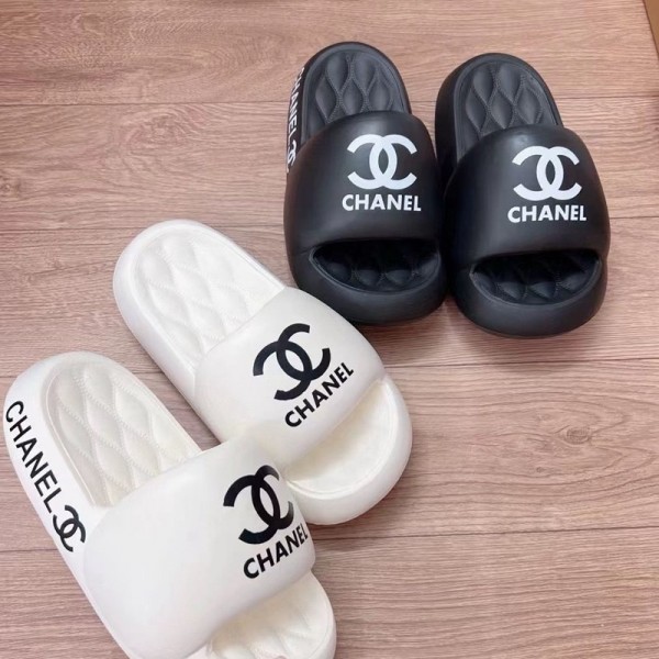 Chanel シャネルブランド スリッパ レディース お出かけ用サンダルファッション室内履き春夏ブランド ミュール  美脚 可愛いブランド ローファースリッパ  2色 23～25.5ｃｍ