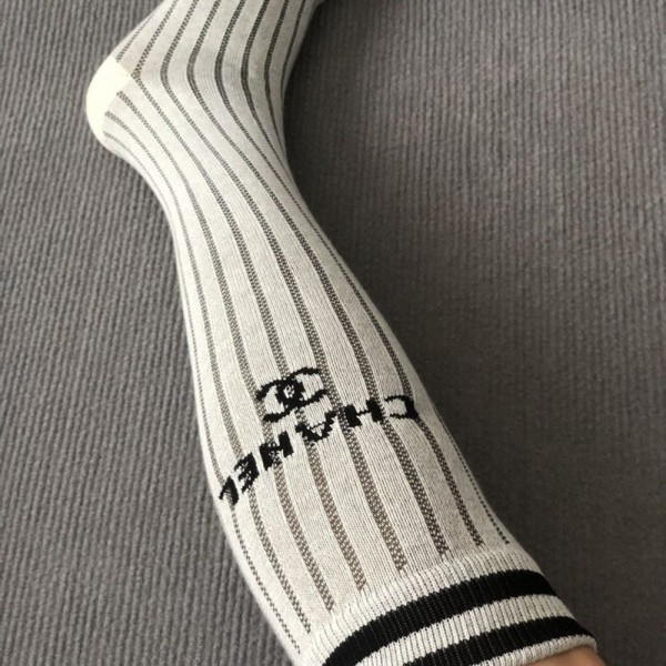 シャネル 靴下 レディース【抗菌 防臭 吸汗 綿】CHANEL ブランド ハイソックス 室内 かわいい 綿ソックス アウトドアソックス カジュアル スットキング オシャレ オールシーズン クルー丈