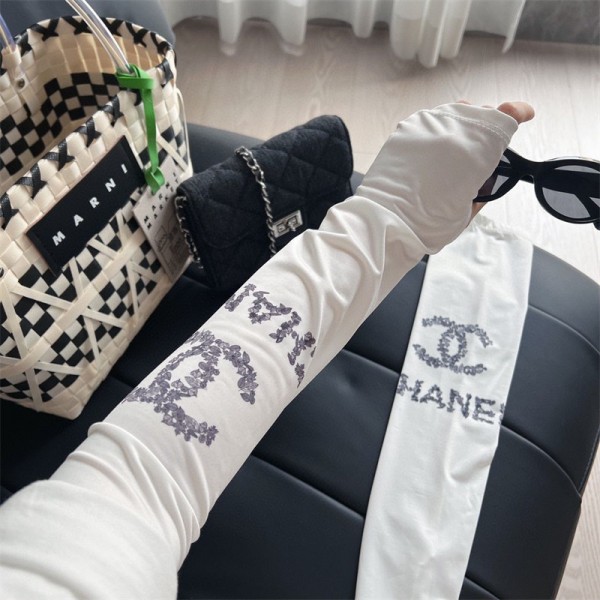 Chanel シャネル アームカバー UVカットメンズ レディース 車運転 冷感 スポーツ アームカバー おしゃれ ランニング おしゃれ メンズ 男女兼用 紫外線対策 4色