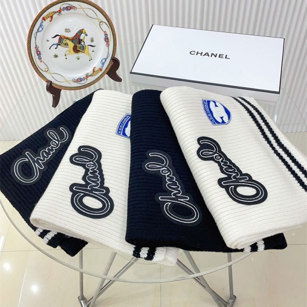 Chanel シャネルハイブランドマフラー 冬 レディース ニットマフラー ストール ネックウォーマー スヌード 防寒 暖かい マフラー 大判 厚手 保温 秋冬 男女兼用 カジュアル 通勤 通学 プレゼント