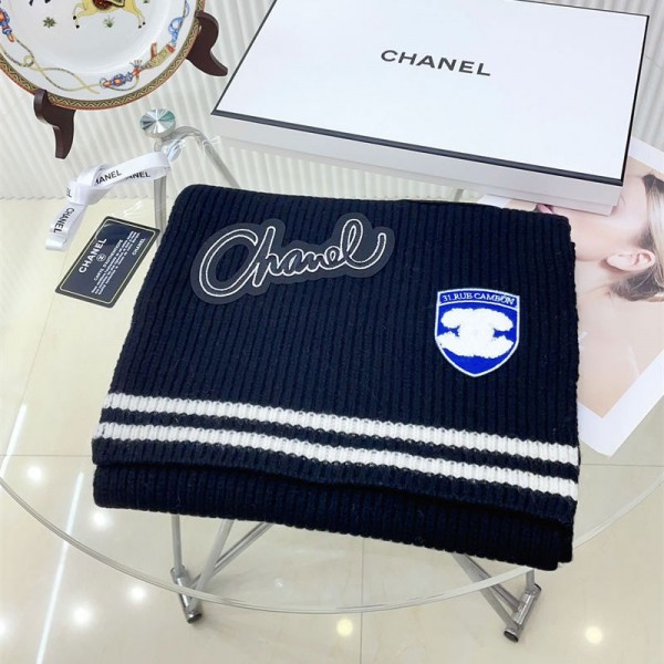 Chanel シャネルハイブランドマフラー 冬 レディース ニットマフラー ストール ネックウォーマー スヌード 防寒 暖かい マフラー 大判 厚手 保温 秋冬 男女兼用 カジュアル 通勤 通学 プレゼント