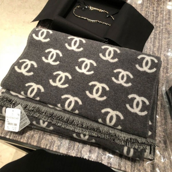 Chanel シャネルハイブランド マフラー レディース ストール 大判 秋冬 厚手 ニット 防寒 暖かい  男女兼用 エレガント マフラー バイク ゴルフ 釣りキャンプ 冬用 誕生日 クリスマスプレゼント
