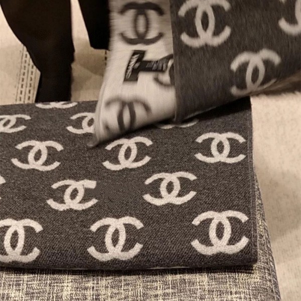 Chanel シャネルハイブランド マフラー レディース ストール 大判 秋冬 厚手 ニット 防寒 暖かい  男女兼用 エレガント マフラー バイク ゴルフ 釣りキャンプ 冬用 誕生日 クリスマスプレゼント