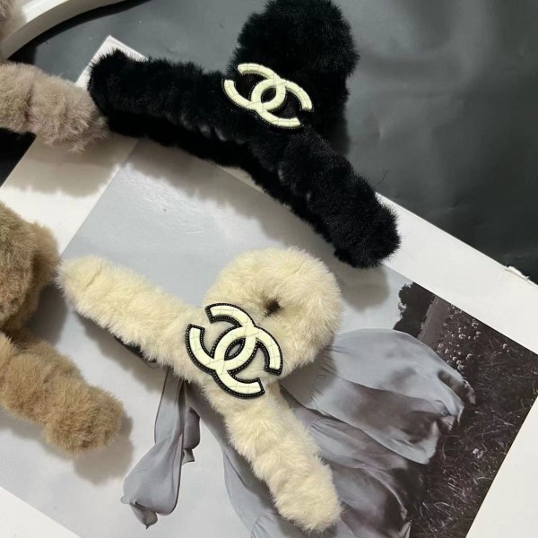 Chanel シャネル ブランド ヘアクリップ 4色 大きめ もふもふ しっかりとまる 濃密な髪も使用でき ヘアアクセサリー 大人 おしゃれ シンプル 可愛い 通勤 出掛け プレゼント