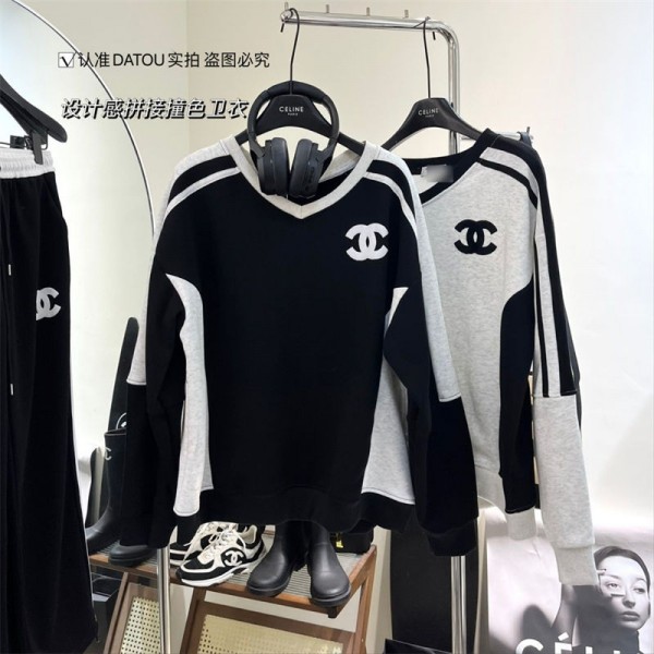 Chanel シャネルブランドパーカー コピースウェットハイブランド秋冬レディースメンズプルオーバーブランドハイブランド秋冬服パーカー