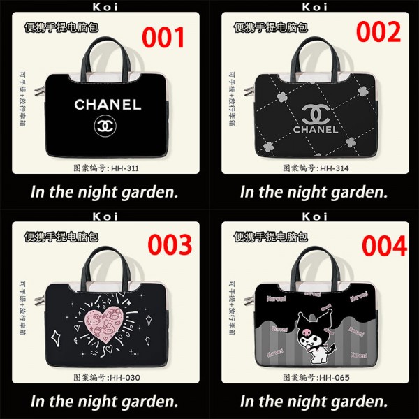 Chanel シャネルハイブランドノートパソコンケース タブレットケース－リス柄 手提げ ストラップ付き 可愛い 11 - 17インチ かわいい おしゃれ 韓国 パソコンバッグ 大容量 撥水加工 軽量 耐衝撃 通学 通勤