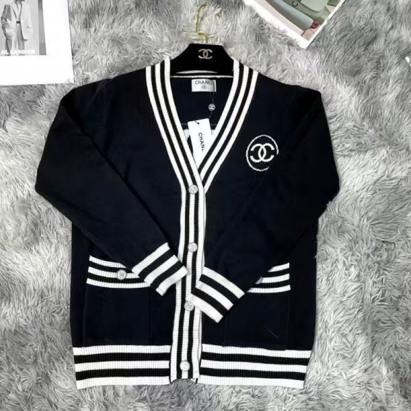 Chanel シャネルブランドニットカーディガン 女子 制服 カットソー スクールセーター Vネック 学生 通学 スクールニットカーディガン 韓国 ゆったり レディース 通勤 春秋冬 S - XL