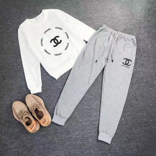 Chanel シャネルブランドパーカーメンズ 上下セット KENZO ジャージ 秋服長袖です 上下2点セット 大きいサイズ パンツ セットアップ スウェット S - 3XL メンズ ジャージ メンズ 上下セット 長袖おしゃれ 快適人気 男女兼用