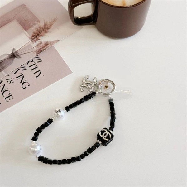 ブランド シャネルスマホストラップ キラキラ Chanel ハンドストラップ オシャレなパールストラップ ファッション スマホアクセサリー 女性用 アウトドア用 パッチ１枚付き