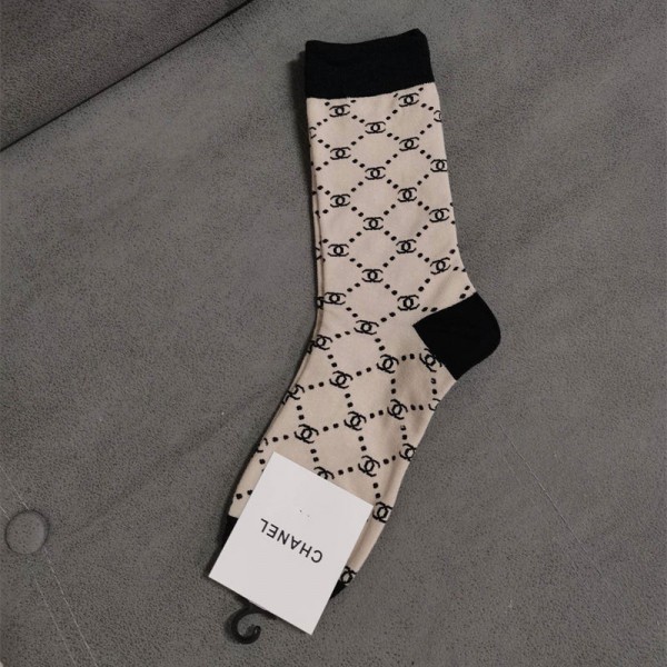 Chanel シャネルブランド ストッキング 大人気コットン 靴下 メンズ 通気性ブランドミドルソックス 高品質浅口ソックス 女の子好き 韓国