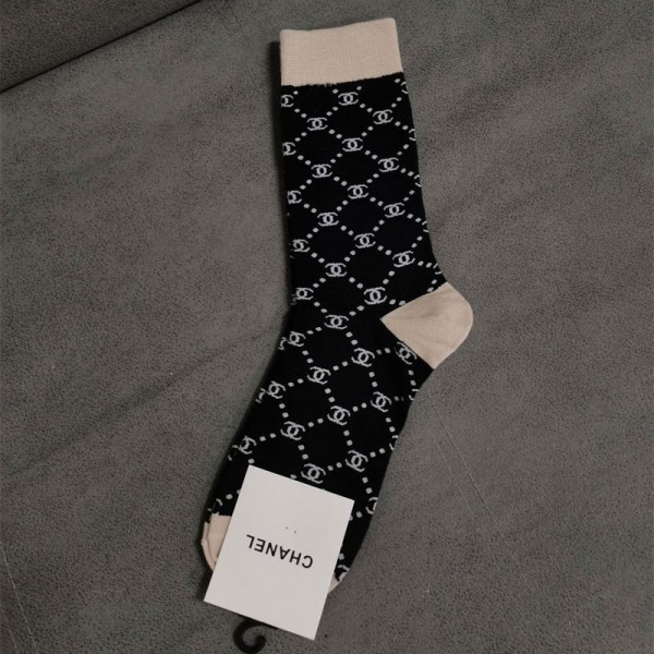 Chanel シャネルブランド ストッキング 大人気コットン 靴下 メンズ 通気性ブランドミドルソックス 高品質浅口ソックス 女の子好き 韓国