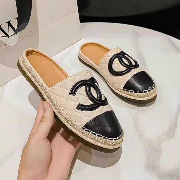 Chanel シャネル女性向けローファーシューズ ミュール サボ ママシューズファッション室内履き春夏可愛い カジュアルシューズ 激安スリッパ 夏用 涼しい 蒸れないサンダル素足　220～250CM