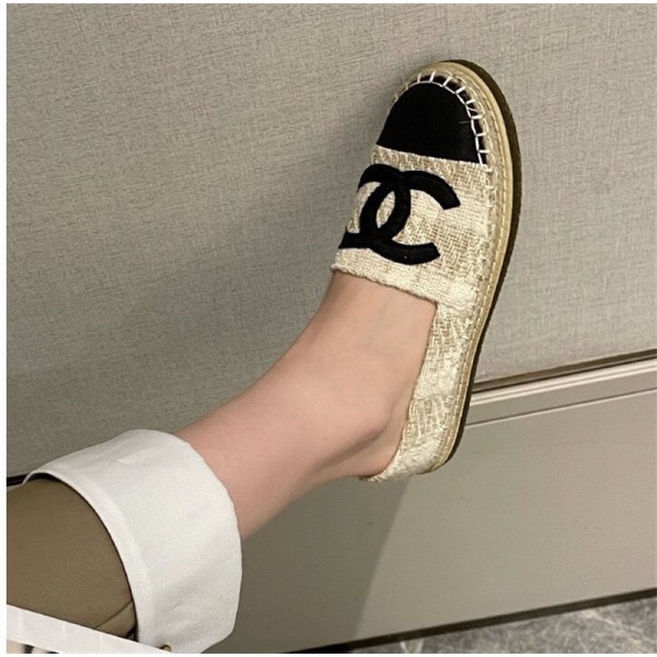 Chanel シャネル女性向けローファーシューズ ミュール サボ ママシューズファッション室内履き春夏可愛い カジュアルシューズ 激安スリッパ 夏用 涼しい 蒸れないサンダル素足　220～250CM