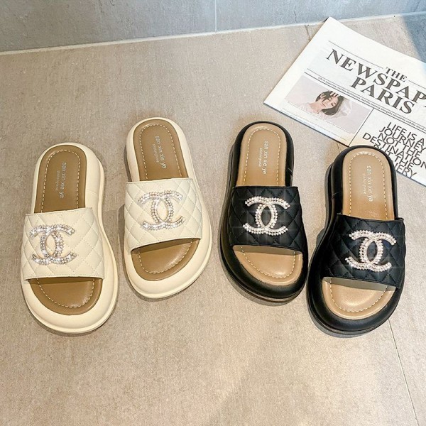 Chanel シャネルブランド スリッパ レディース お出かけ用サンダルハイブランド ビーチサンダルファッション室内履き春夏 ルームシューズ レディース 225¬250cm