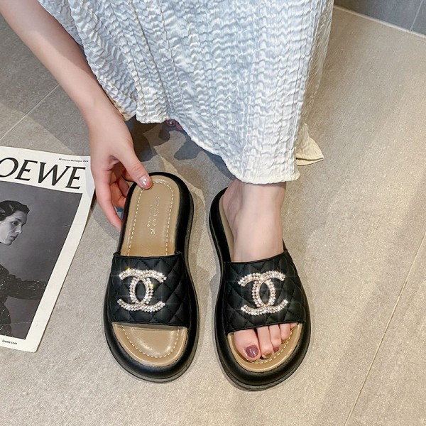 Chanel シャネルブランド スリッパ レディース お出かけ用サンダルハイブランド ビーチサンダルファッション室内履き春夏 ルームシューズ レディース 225¬250cm