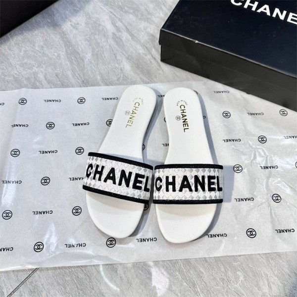 Chanel シャネルブランドサンダル レディース スリッパ 楽ちん おしゃれ 可愛い フラットサンダル 気質 旅行 室内履き 楽ちん 2255¬260cm ローヒール エレガント 歩きやすい 楽ちんだけど上品なぺたんこサンダル