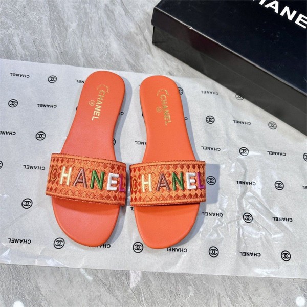 Chanel シャネルブランドサンダル レディース スリッパ 楽ちん おしゃれ 可愛い フラットサンダル 気質 旅行 室内履き 楽ちん 2255¬260cm ローヒール エレガント 歩きやすい 楽ちんだけど上品なぺたんこサンダル