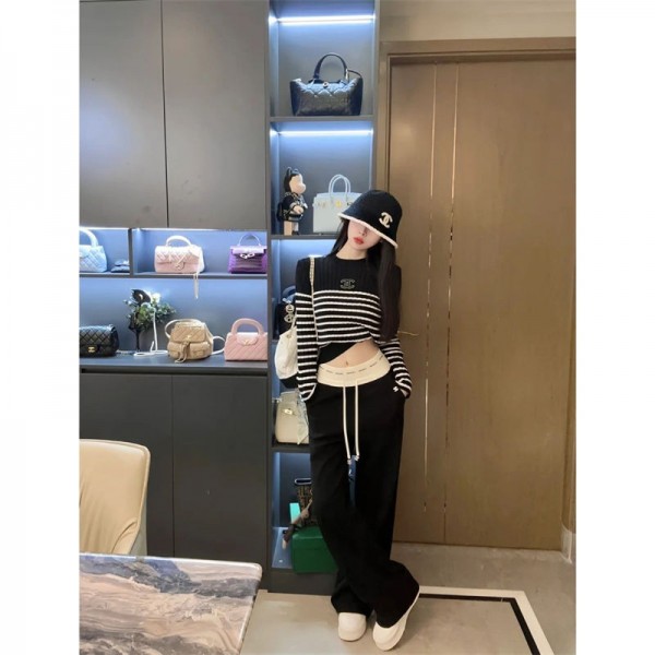 シャネルワイドパンツ レディース ブランドCHANEL ロングパンツ 春 夏 薄手 ガウチョ パンツ ズボン ゆったり 脚長 着痩せ 無地 おしゃれ カジュアル オフィス S - XL