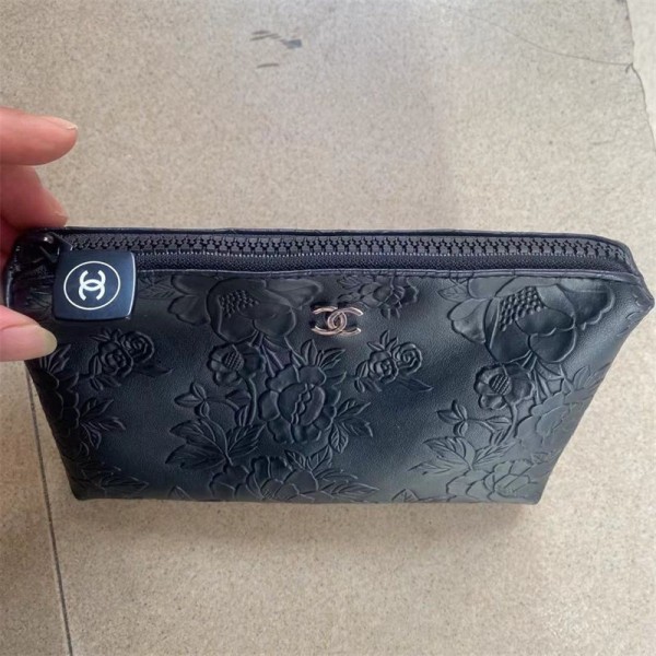 Chanel シャネルハイブランド化粧ポーチ メイクポーチ おしゃれ コスメポーチ 機能的 大容量 防水 小物入れ 軽量 防水 出張 旅行 化粧バッグ ポーチ レディー