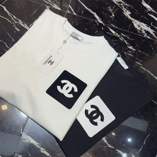 Chanel シャネルブランドtシャツカットソー コピーブランドtシャツオーバーサイズ韓国 パチモン tシャツ20代 30代40代tシャツ 激安パロディS - 5XL