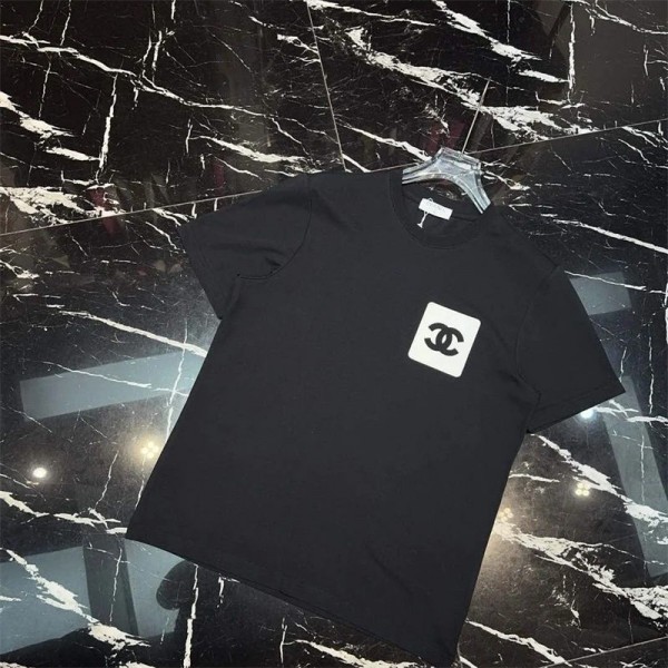 Chanel シャネルブランドtシャツカットソー コピーブランドtシャツオーバーサイズ韓国 パチモン tシャツ20代 30代40代tシャツ 激安パロディS - 5XL
