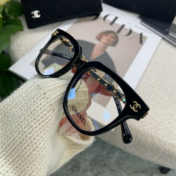 Chanel シャネルブランドブルーライトカット メガネ ブルーライト めがね 紫外線カット UVカット 眼鏡 度なし おしゃれ pcメガネ パソコン用メガネ 伊達メガネ メンズ レディース 男女兼用 軽量