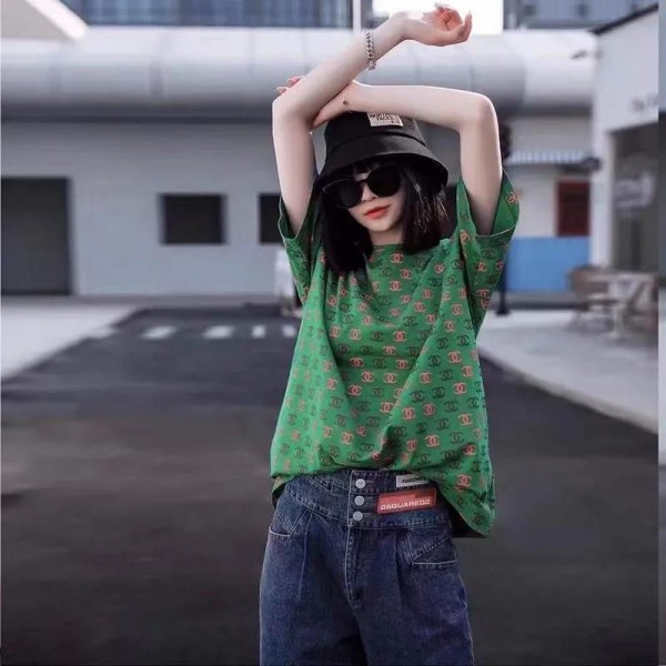 Chanel シャネルブランドtシャツカットソー コピーブランド半袖tシャツブランドtシャツオーバーサイズブランドtシャツ上着カジュアルM - 3XL