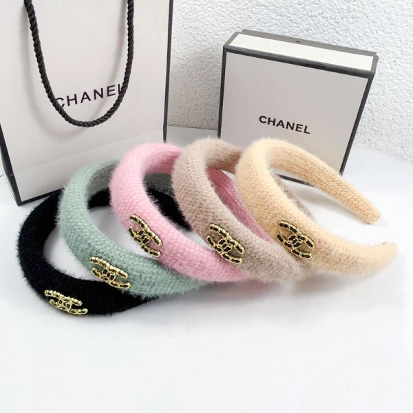 Chanel シャネルハイブランドヘアアクセサリーカチューシャ キュート ふわふわ ビジュー カチューシャ ヘアーバンド ヘアアクセサリー かわいい もこもこ 秋 冬 レディース 人気 可愛い 女の子