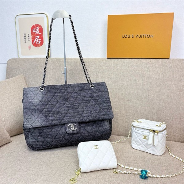 Chanel シャネルハイブランドショルダーバッグ 肩掛けバッグブランド レディース ブランドチェーンバッグ 大容量 ブランドミニバッグ  3点セット 気質 エレガント