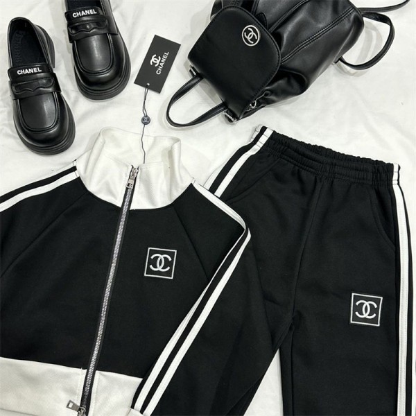 Chanel シャネルハイブランド子供服 ジャージ キッズ 女の子 セットアップ 秋服 長袖 パーカー スポーツパンツ 子供 上下セット ジャージ 女の子 スウェット スウェットパンツ セットアップ キッズ カジュアル 韓国 おしゃれ 女の子服 120 - 160cm