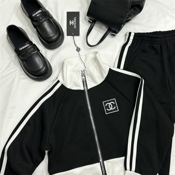 Chanel シャネルハイブランド子供服 ジャージ キッズ 女の子 セットアップ 秋服 長袖 パーカー スポーツパンツ 子供 上下セット ジャージ 女の子 スウェット スウェットパンツ セットアップ キッズ カジュアル 韓国 おしゃれ 女の子服 120 - 160cm