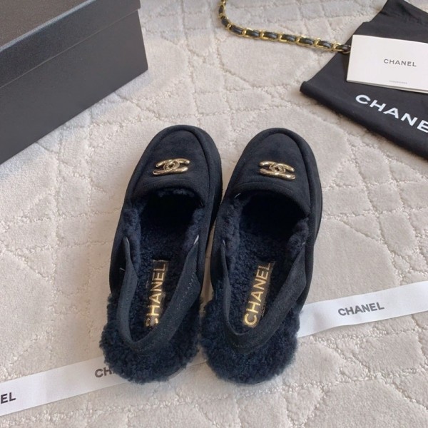 Chanel シャネル ブランドシューズ モカシン ファー ローファー 裏 ボア フェイク カジュアル 紐靴 紐 リボン スリッポン 歩きやすい レディース 225~250cm