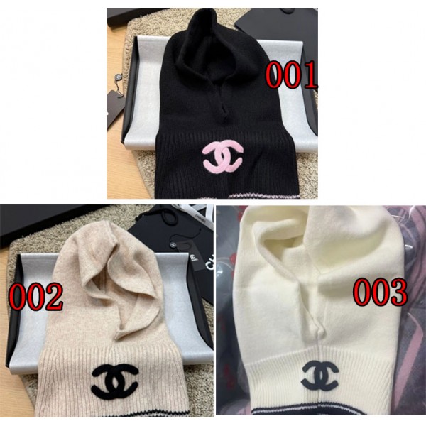 Chanel シャネルハイブランドネックウォーマー ニット帽子 キャップ 内側に暖かい綿毛 柔らかい 伸縮素材 スキー 自転車 通勤 通学 スポーツ アウトドア 秋冬 男女兼用