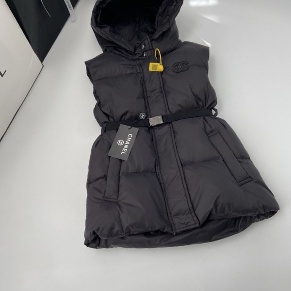 Chanel シャネルブランドキッズ 中綿ベスト 防寒 軽量 ガールズ アウター 秋 冬 子供ダウンベスト 120–160cm ロングダウン 通学 通園 男女兼用 あったかベスト アウトドア ウォッシャブル 