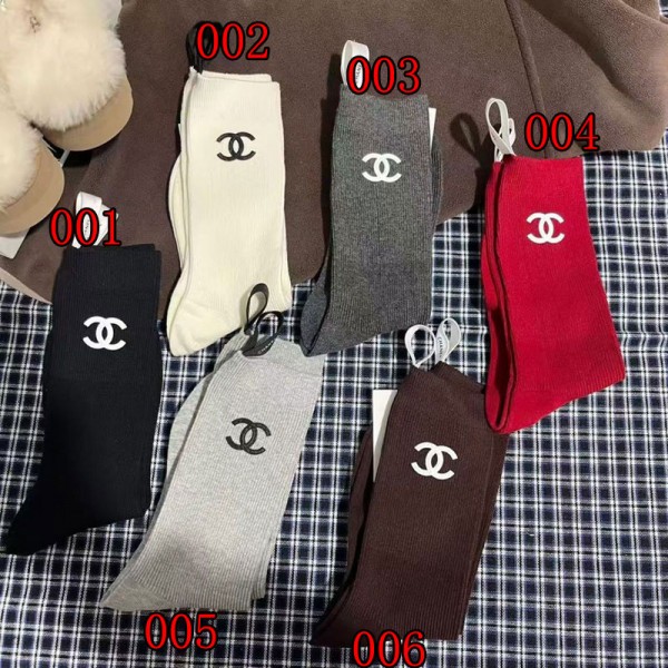 Chanel シャネルブランド ハイソックス 大人気コットン 靴下 メンズ 通気性ブランドミドルソックス 高品質上質な コットン ソックス くつした