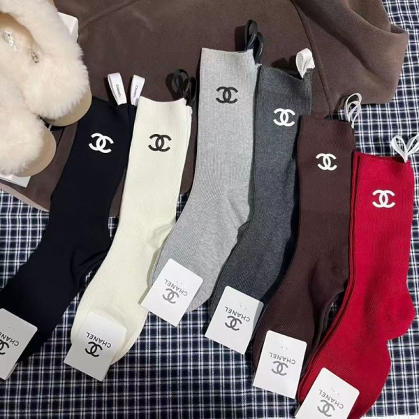 Chanel シャネルブランド ハイソックス 大人気コットン 靴下 メンズ 通気性ブランドミドルソックス 高品質上質な コットン ソックス くつした
