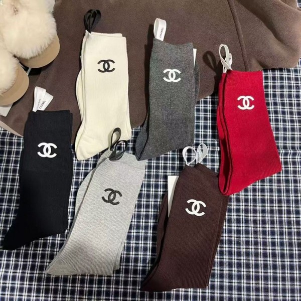 Chanel シャネルブランド ハイソックス 大人気コットン 靴下 メンズ 通気性ブランドミドルソックス 高品質上質な コットン ソックス くつした