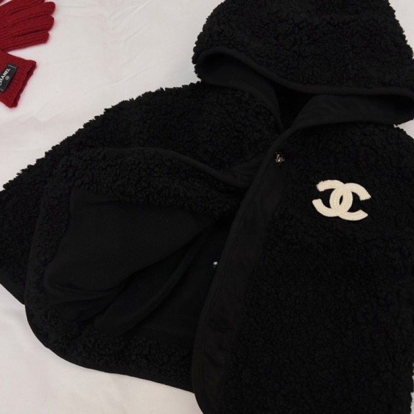 Chanel シャネルブランド子供服 女の子 ボアジャケット キッズ ボアフリース 厚手 フード付き もこもこ ベビー服 アウター ブルゾン ボアコート 無地 可愛い おしゃれ 90-150cm