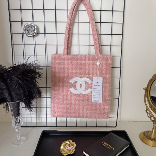Chanel シャネルブランドトートバッグ ショルダーバッグ 肩掛け ツイードバッグ レディース ショルダー バック 気質 ピンク 大容量 おしゃれ かわいい かばん トラベル 鞄 お洒落 可愛い トレンド 人気