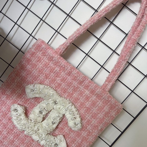 Chanel シャネルブランドトートバッグ ショルダーバッグ 肩掛け ツイードバッグ レディース ショルダー バック 気質 ピンク 大容量 おしゃれ かわいい かばん トラベル 鞄 お洒落 可愛い トレンド 人気