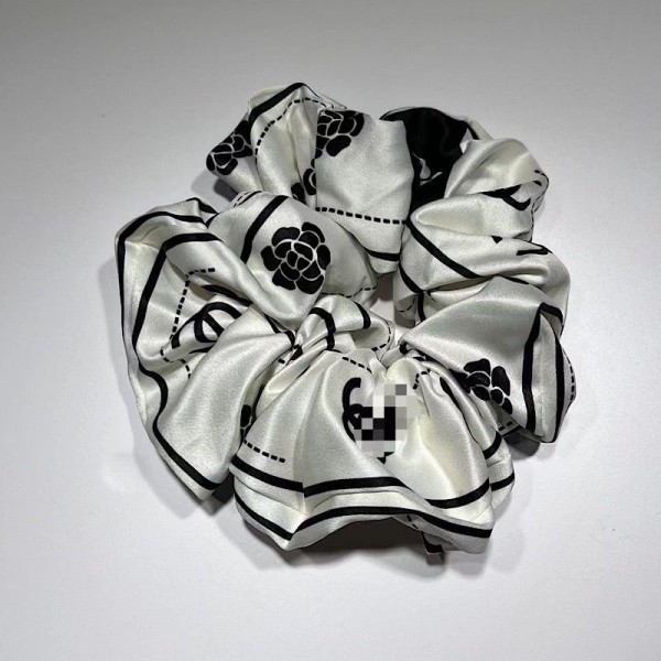 Chanel シャネルブランドシュシュ ヘアゴム シュシュおしゃれ 大人 ボリューム 大きめ サテンシュシュ かわいい シンプル 髪飾り レディース エレガント ヘアアクセサリー