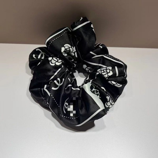 Chanel シャネルブランドシュシュ ヘアゴム シュシュおしゃれ 大人 ボリューム 大きめ サテンシュシュ かわいい シンプル 髪飾り レディース エレガント ヘアアクセサリー