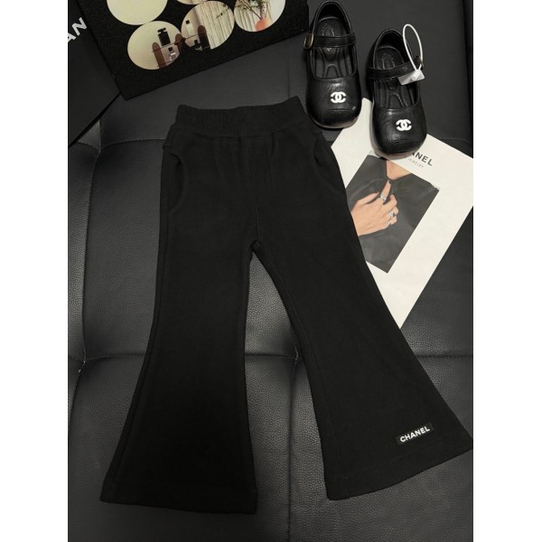 Chanel フレアパンツ キッズ 女の子 ブランドシャネル子供服 ロングパンツ ボトムス ジーンズ ブーツカット 90-150cm 裏起毛 厚手 脚長効果 着痩せ 裏ボア カジュアル 韓国 おしゃれ 秋冬服 普段着 通学 