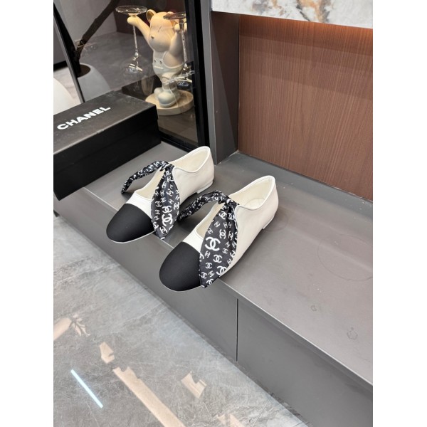 Chanel シャネルブランドパンプス ストラップ ラウンドトゥ 痛くない ローヒール 225~255cm ミュール リボンストラップ レディース 大きいサイズ バイカラー ツートンカラー メリージェーン ぺたんこ靴 大きいサイズ