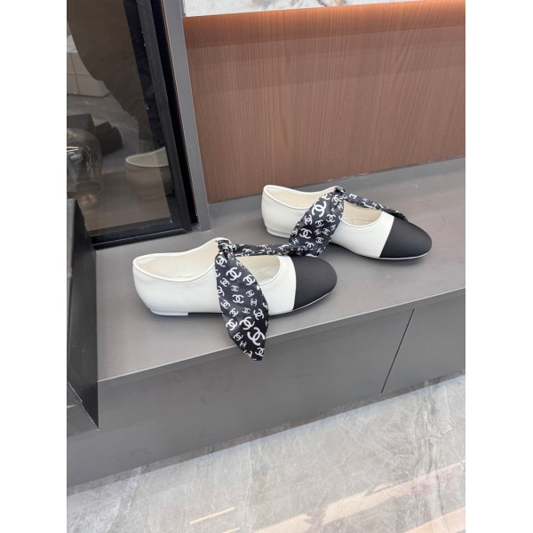 Chanel シャネルブランドパンプス ストラップ ラウンドトゥ 痛くない ローヒール 225~255cm ミュール リボンストラップ レディース 大きいサイズ バイカラー ツートンカラー メリージェーン ぺたんこ靴 大きいサイズ